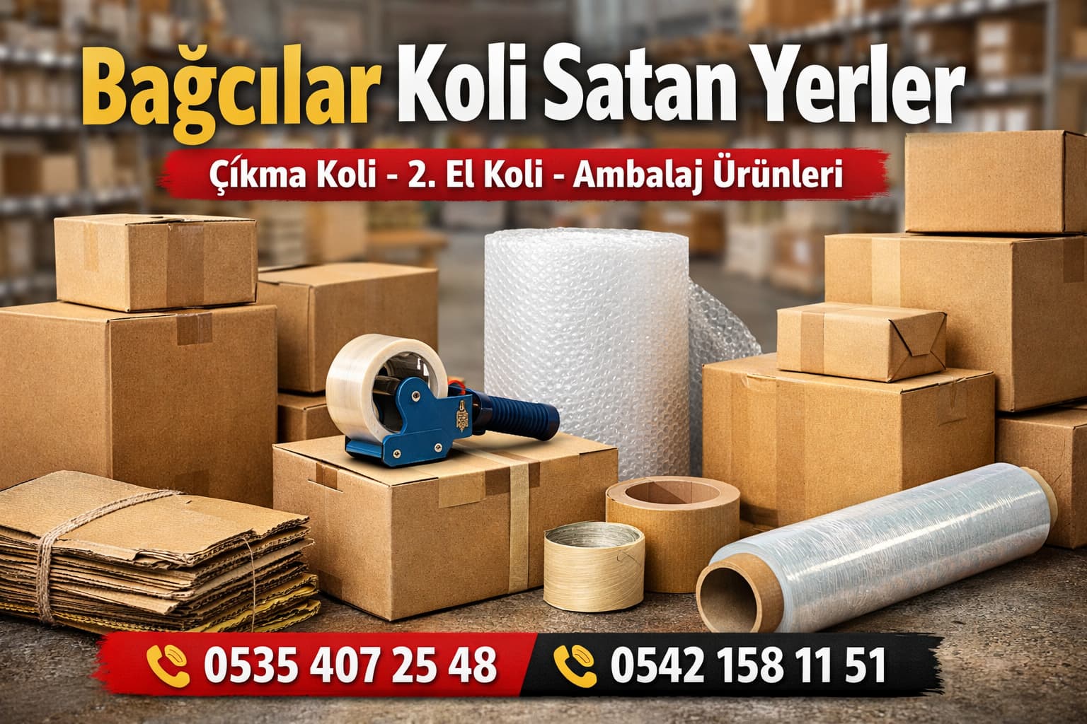 Bağcılar koli satan yerler çıkma koli 2.el koli ambalaj malzemeleri