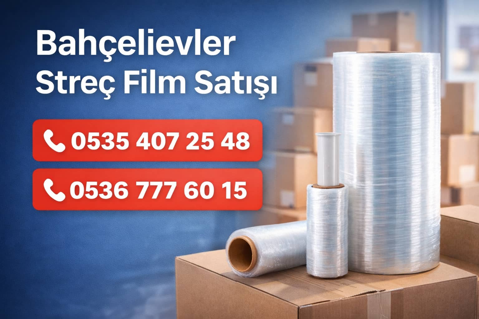 Bahçelievler streç film satışı palet streç paketleme streçi