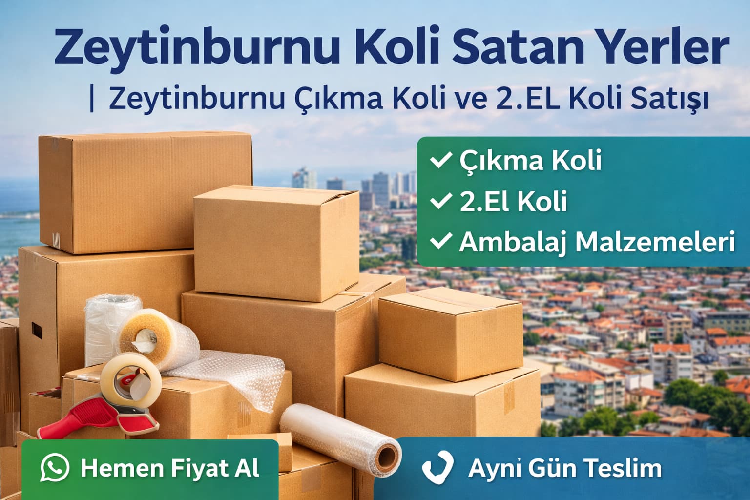 Zeytinburnu koli satan yerler çıkma koli 2. el koli ambalaj malzemeleri