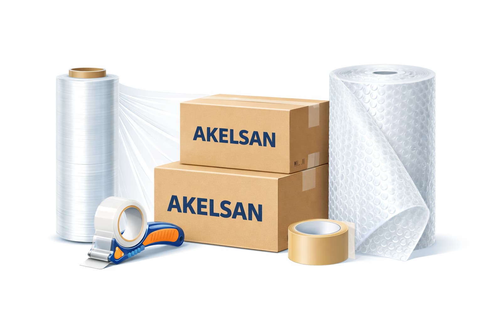 Akelsan Ambalaj koli bandı streç film patpat naylon ambalaj ürünleri